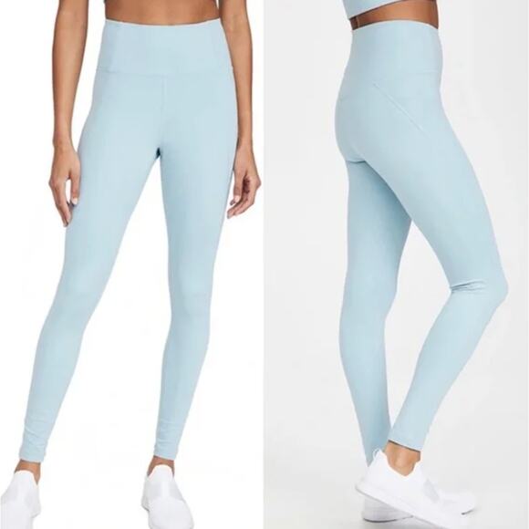Girlfriend Collective S Compression High Rise Leggings Women Small Light Blue - Picture 1 of 8